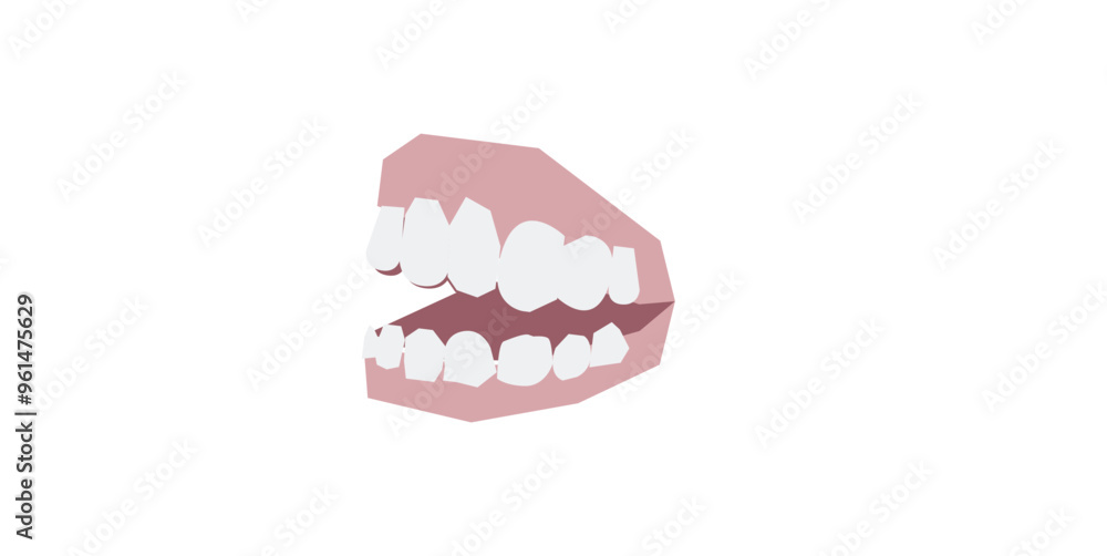 Naklejka premium teeth denture funny illustration vector tooth