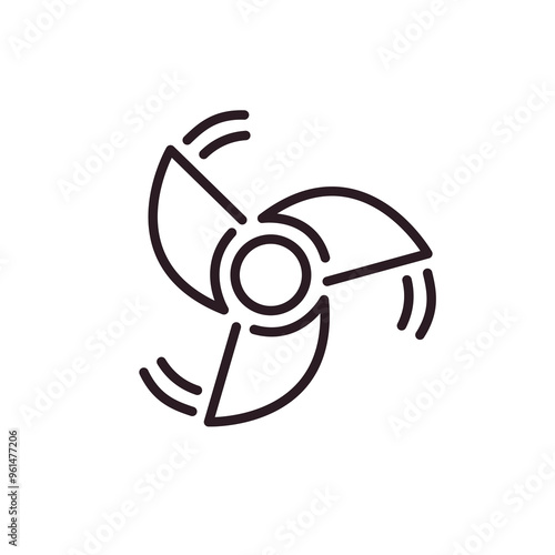 symbol sign icon vector boat thruster propeller