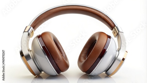 Wireless headphones with adjustable headband and earcups feature sleek design on white background for a clean, modern photo