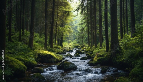 Serene Forest Stream