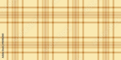 Stationary texture tartan fabric, pure background seamless plaid. Dress check vector textile pattern in amber and light colors.