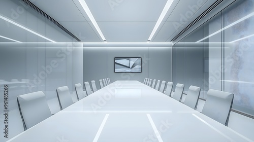 Modern White Conference Room Interior Design