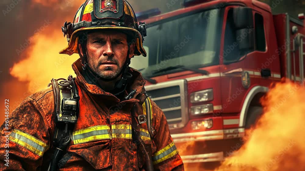 Brave firefighters battling intense flames in a dramatic rescue operation during an afternoon blaze Brave firefighters battling intense flames in a dramatic rescue operation during an afternoon blaze