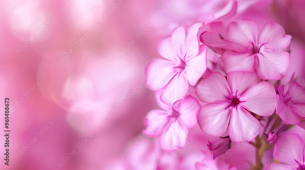 A tight shot of several blooming flowers against a softly blurred backdrop A faintly blurred image lies behind them A tight shot of several blooming flowers against a softly blurred backdrop A faintly blurred image lies behind them