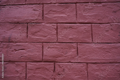Quadro su tela Brown brick block wall seamless pattern texture background, Red brick wall patte