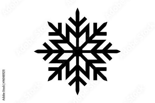 Snowflake variations icon collection. Snowflakes white ice crystal on white background. Winter symbol. Christmas logo sign.
