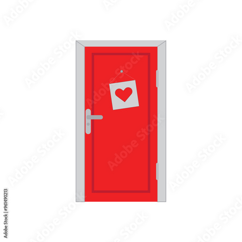 Door vector. heart vector free space for text. wallpaper. background. Heart door.