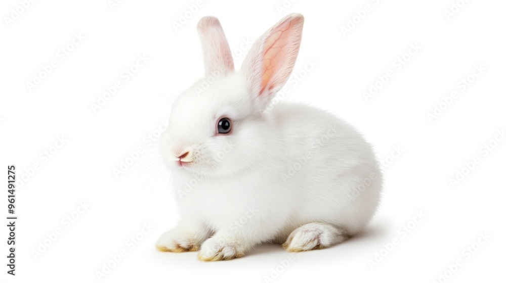 Cute rabbit animal sitting transparent background Cute rabbit animal sitting transparent background
