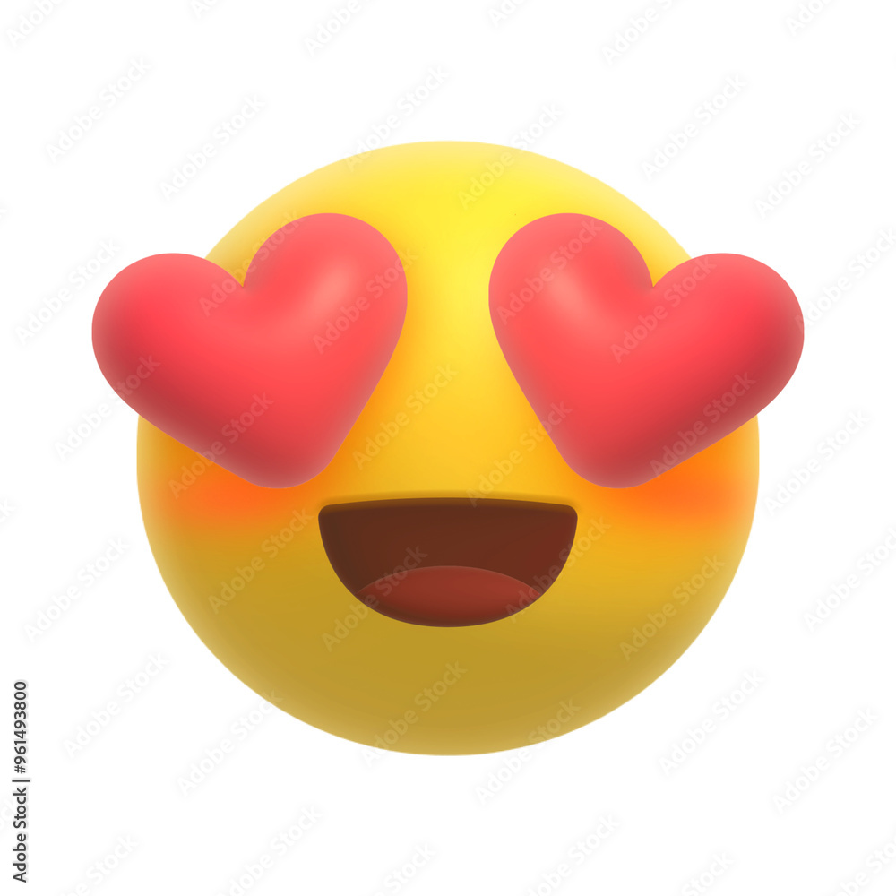 Eye heart emoji, heart eye face 3D icon emoji, love emoji emoji Eye heart emoji, heart eye face 3D icon emoji, love emoji emoji