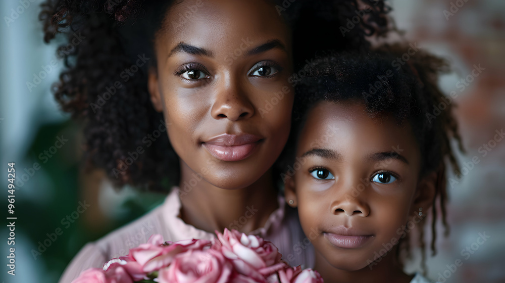 Fototapeta premium Happy International Womens Day.Smiling Daughter