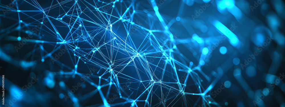 Abstract Blue Circuit Network Abstract Blue Circuit Network