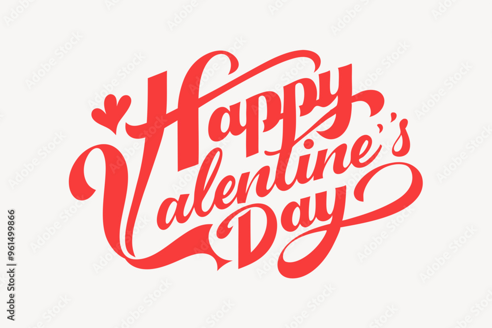 Happy Valentine Day typography silhouette vector art with typography ornament on white background Happy Valentine Day typography silhouette vector art with typography ornament on white background
