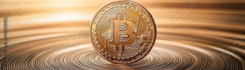 Wallpaper Mural Crypto coins spinning in a vortex of digital lines, cybersecurity, blockchain stability, digital transformation, investment growth, high contrast Torontodigital.ca