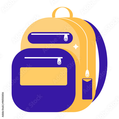 2D and 3D Isometric School Bag Illustrations with Various Modern Designs - Vector Backpack for Creative Projects, Posters, Social Media, and Presentations