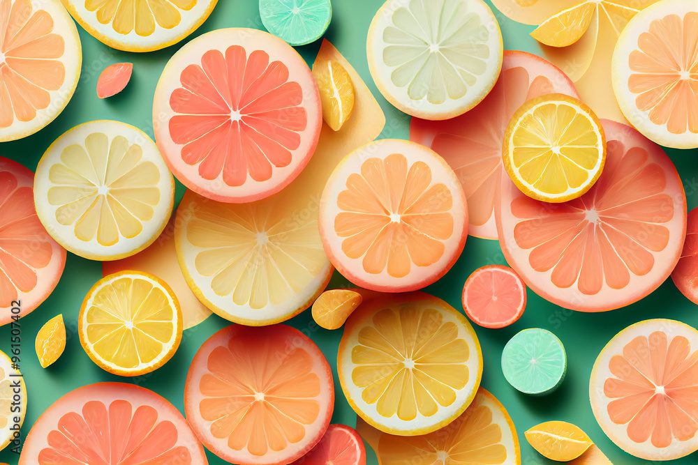 Obraz premium Doodle orange elements. Hand drawn pattern illustrations