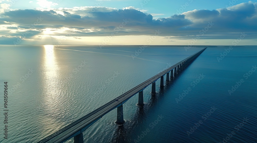 Bridge over the Water at Sunset Bridge over the Water at Sunset