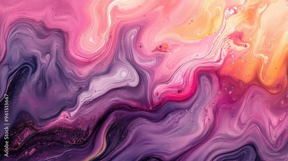 Fototapeta premium Liquid paint mixing in mesmerizing swirls