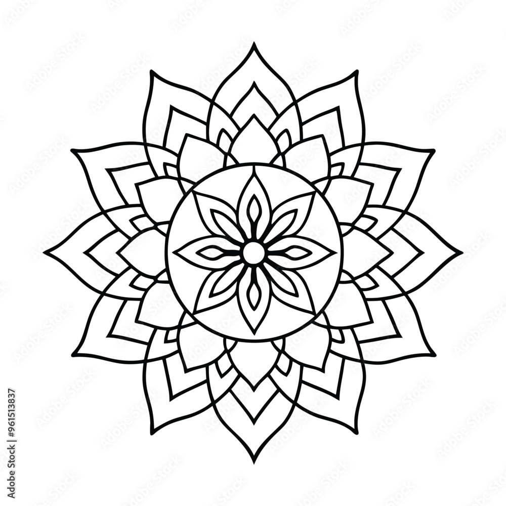 Mandala line art vector illustrator Mandala line art vector illustrator