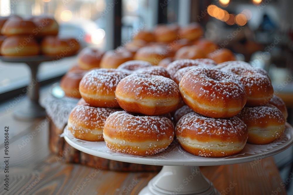 Poland: Paczki Round, deep-fried doughnuts filled with jam or custard, dusted with powdered sugar. Poland: Paczki Round, deep-fried doughnuts filled with jam or custard, dusted with powdered sugar.