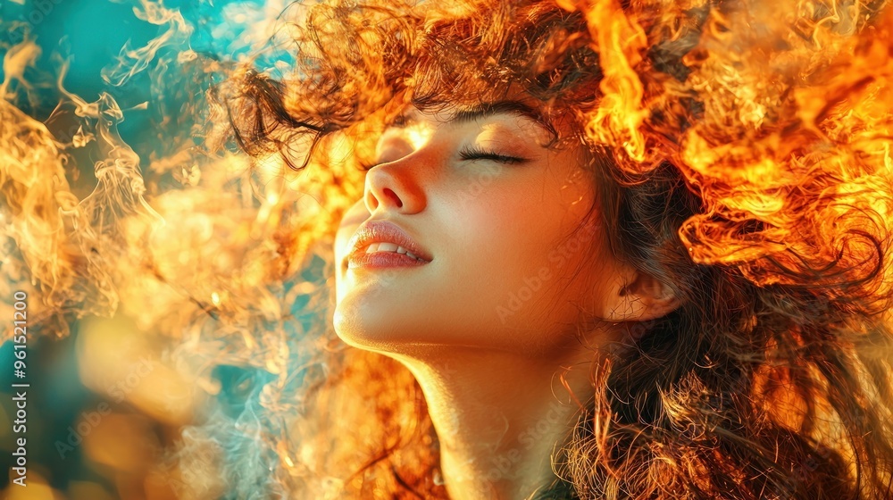 Fiery Hair. Fiery Hair.