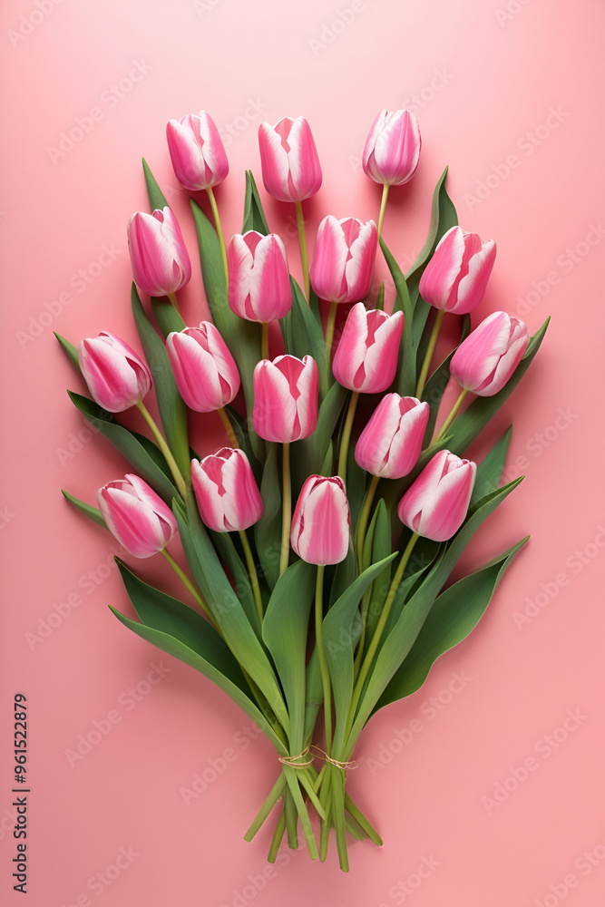 Fototapeta premium Title: Beautiful Composition of Spring Flowers Bouquet
