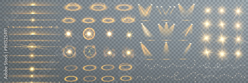 Light set star white png. Light set sun white png. Light set flash white png. vector illustrator.