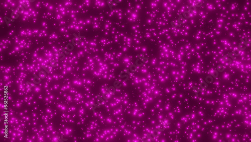 3d abstract luxury texture of pink glowing shine particles glittering background on black isolated. Christmas stars in the night dreamy fantasy sky illustration 