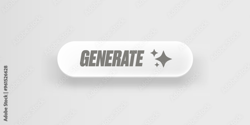 AI generated white paper style button for artificial intelligence ...