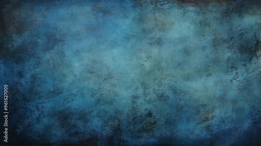 Fototapeta premium Blue grunge texture. Abstract wall background.