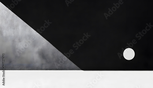 A large expanse of blank space with just a tiny dot or small shape in the corner, emphasizing minimalism