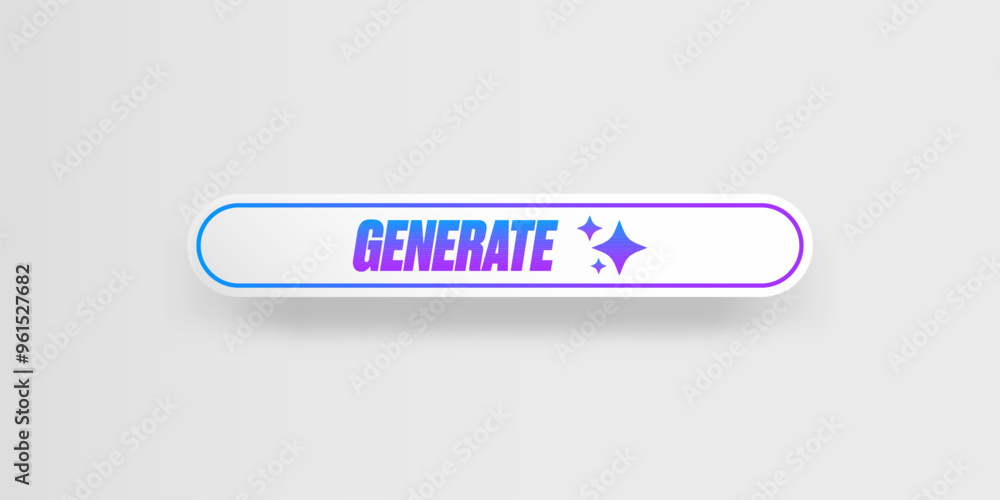 AI generated white paper style button for artificial intelligence generate app vector design. Artificial intelligence generate button for web application and AI generation online tool UI AI generated white paper style button for artificial intelligence generate app vector design. Artificial intelligence generate button for web application and AI generation online tool UI
