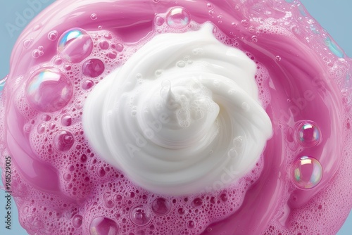 Wallpaper Mural Vibrant Shampoo Lather and Bright Bubbles Isolated on a Clean Background Torontodigital.ca