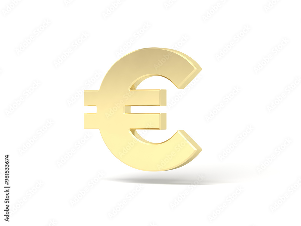 Euro symbol isolated on white background. 3d illustration. Euro symbol isolated on white background. 3d illustration.