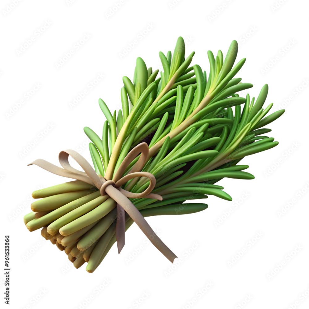 Obraz premium Rosemary Dried 3d cartoon style illustration
