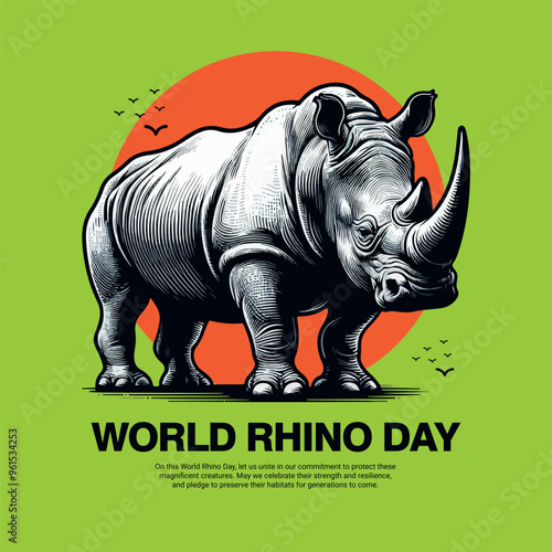 World Rhino Day Social Media Post Banner Template