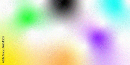 Grainy and noisy vector colorful desktop wallpaper background pure vector format blurry retro grain soft vintage gradation neon light abstract