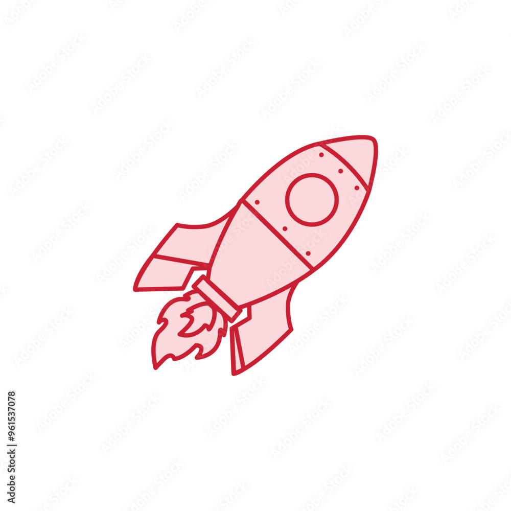 pink space shuttle rocket vector symbol illustration pink space shuttle rocket vector symbol illustration