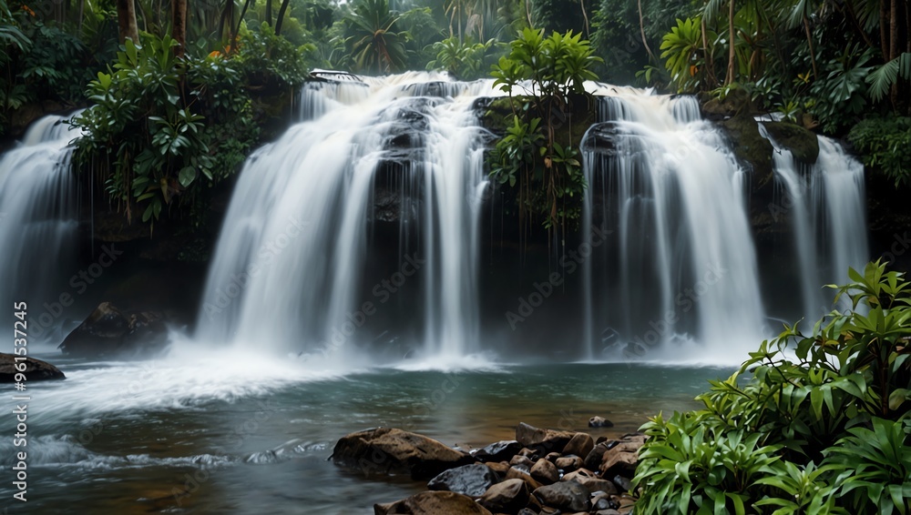 Obraz premium waterfall in the forest
