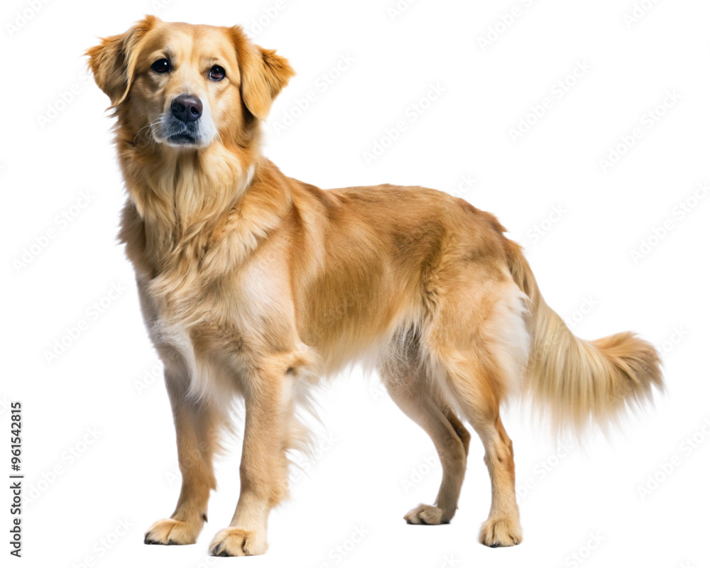 A dog standing tall with its legs straight transparent background PNG A dog standing tall with its legs straight transparent background PNG