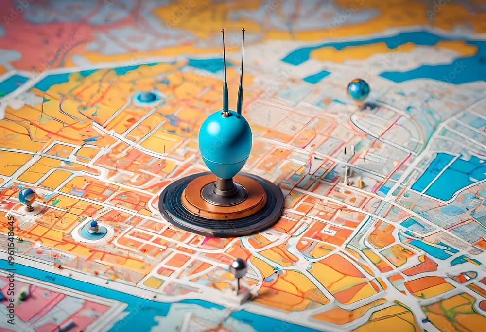little detailed map with tower location little detailed map with tower location