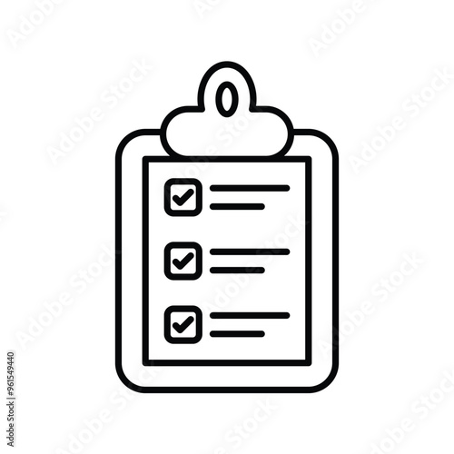 cut list line icon with white background vector stock illustration