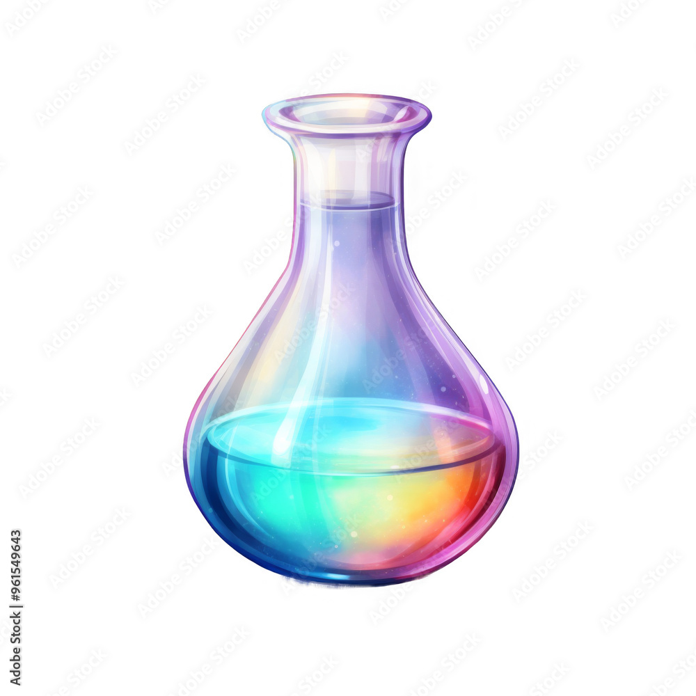 Chemical Liquid in Flask Isolated on a Transparent Background Chemical Liquid in Flask Isolated on a Transparent Background