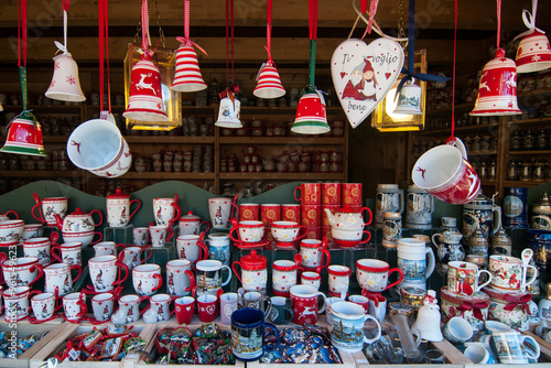 A stand of typical products at the traditional Christmas markets of Bolzano, in Italy.....