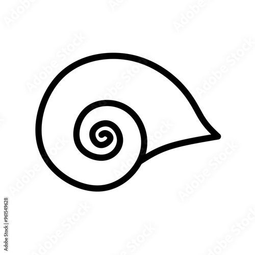 snail icon vector with simple design. cochlea icon