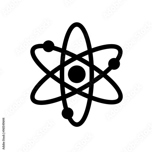 atom symbol vector on white background
