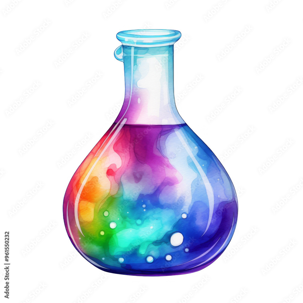 Chemical Liquid in Flask Isolated on a Transparent Background Chemical Liquid in Flask Isolated on a Transparent Background