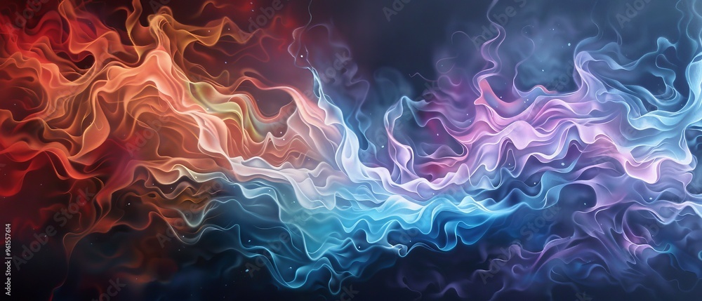 Multicolor backdrop with black base and red, white, blue, orange spiral design Multicolor backdrop with black base and red, white, blue, orange spiral design