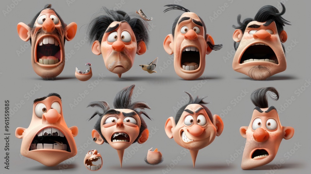 Funny Cartoon Character Expressions. Funny Cartoon Character Expressions.