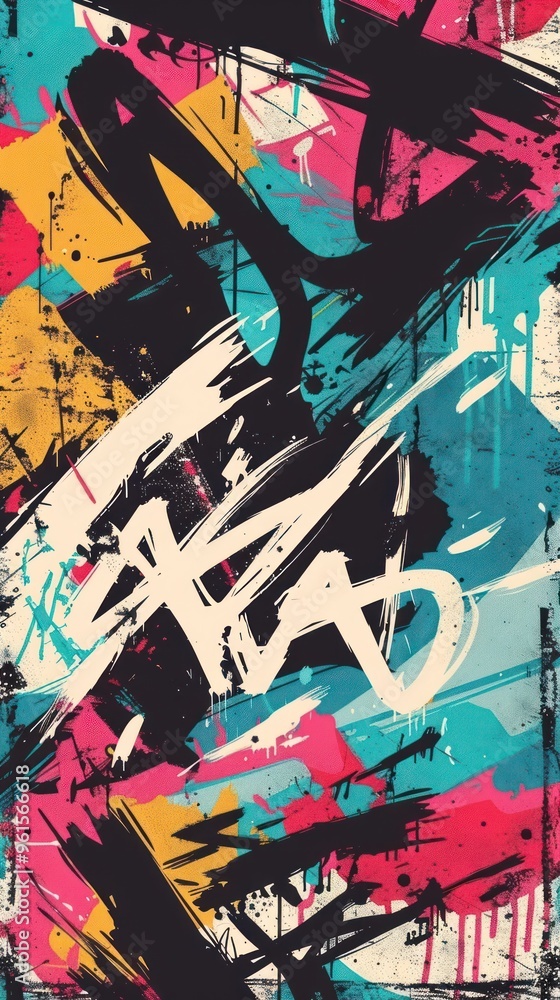 Abstract Urban Graffiti Art Background. Abstract Urban Graffiti Art Background.