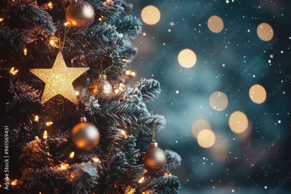 A festive image showcasing a beautifully decorated A festive image showcasing a beautifully decorated